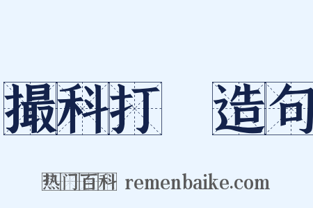 撮科打閧造句是什么意思的图片